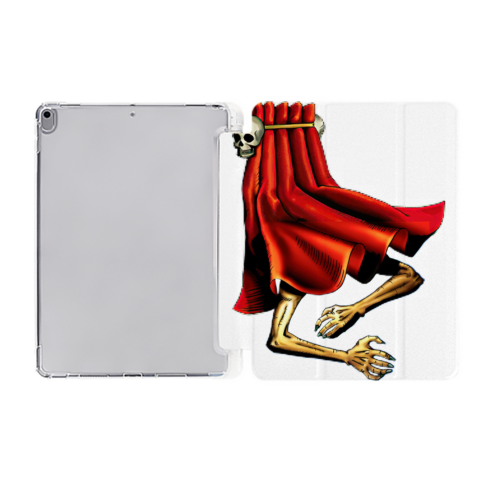 （画像用） 遊☆戯☆王 Yu-Gi-Oh! IPad ケース ペン収納付き 三つ折りスタンド PUレザー×シリコン 対応機種9.5/10.5/10.9インチ
